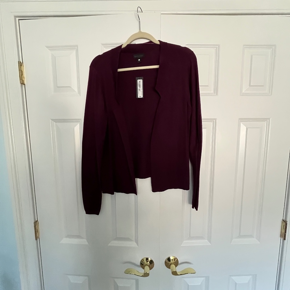 NWT Size L Worthington Sweater Jacket — Plum